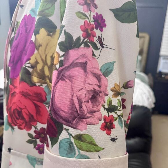 Ted Baker London Floral Jacket Size 5 (XL) Vibrant Botanical Satin Lined Coat - Picture 10 of 10